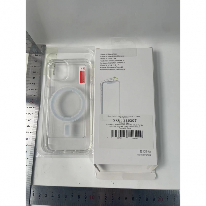 Husa MagSafe Silicone pentru iPhone 14, Flippy, Transparenta [15]
