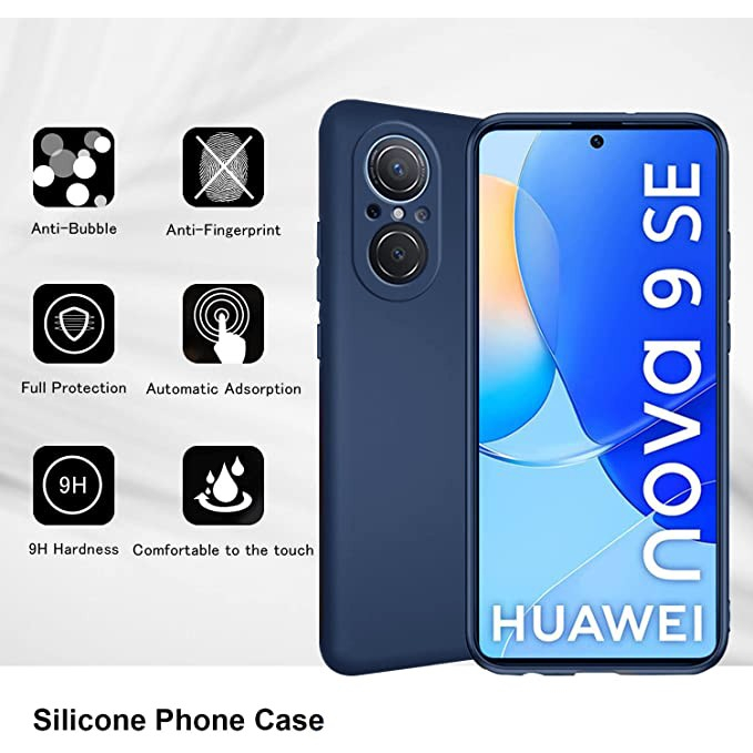 Husa Matte TPU pentru Huawei NOVA 9 SE, Flippy, Silicon Slim, Protectie Antisoc, Navy Blue [4]