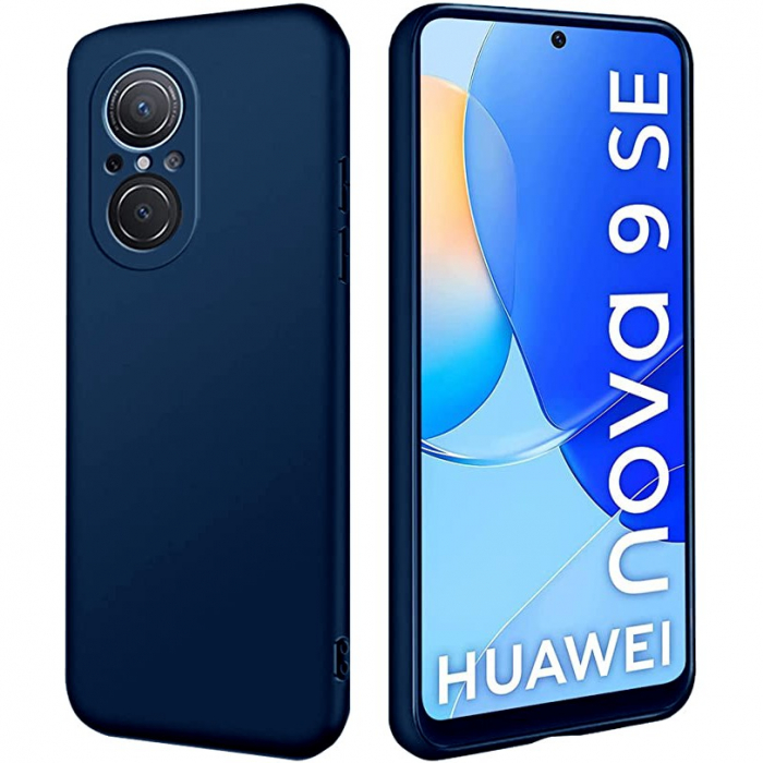 Husa Matte TPU pentru Huawei NOVA 9 SE, Flippy, Silicon Slim, Protectie Antisoc, Navy Blue [1]