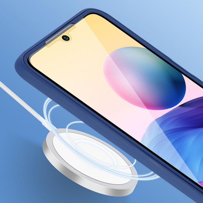 Husa Max Defence pentru Samsung Galaxy A13 4G, Bumper Albastru, Fata Dubla Transparenta, Protectie Antisoc Full 360 ( fata, spate, margini ), Flippy [5]