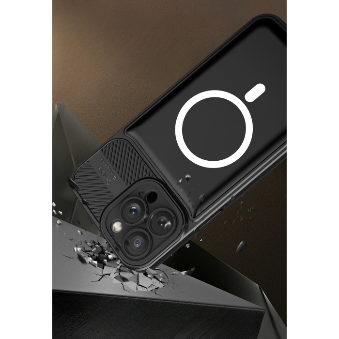 Husa pentru Apple iPhone 14 MagSafe, Urban Armor, Flippy, Negru, suport magnetic [3]