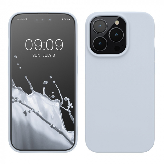 Husa pentru Apple iPhone 14 Plus Flippy, Liquid Silicone, cu Microfibra pe interior, Protectie Antisoc, Grey, Gri [3]