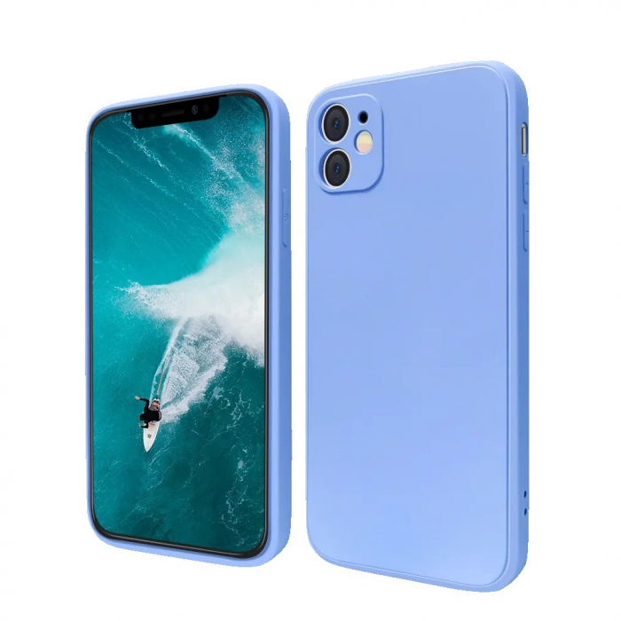 Husa pentru Apple iPhone 14 Plus Flippy, Liquid Silicone, cu Microfibra pe interior, Protectie Antisoc, Lilac Purple( Mov) [1]