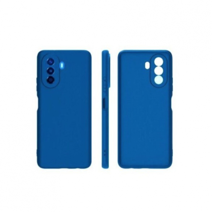 Husa pentru Huawei Huawei Y90, Flippy, Liquid Silicone, cu Microfibra pe interior, Protectie Antisoc, Albastru Inchis [1]