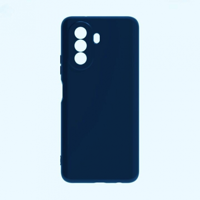 Husa pentru Huawei Huawei Y90, Flippy, Liquid Silicone, cu Microfibra pe interior, Protectie Antisoc, Albastru Inchis [4]