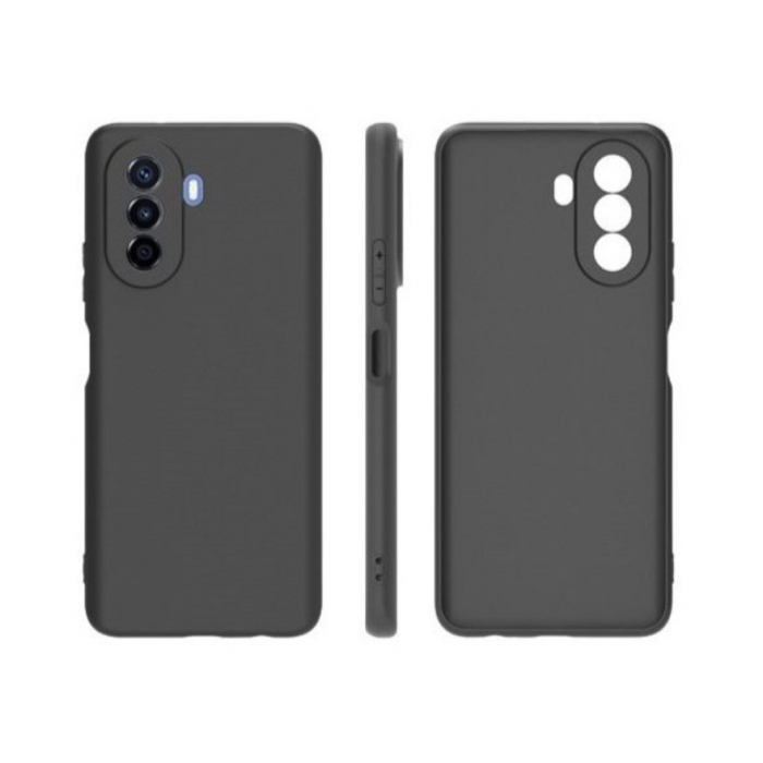 Husa pentru Huawei Huawei Y90, Flippy, Liquid Silicone, cu Microfibra pe interior, Protectie Antisoc, Negru [1]