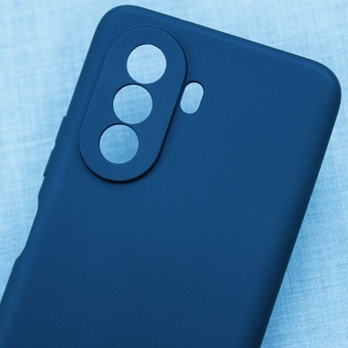 Husa pentru Huawei NOVA 10, Flippy, Liquid Silicone, cu Microfibra pe interior, Protectie Antisoc, Albastru Inchis [3]