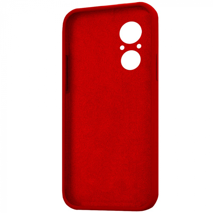 Husa pentru Huawei NOVA 9 SE, Flippy, Liquid Silicone, cu Microfibra pe interior, Protectie Antisoc, Rosu [3]