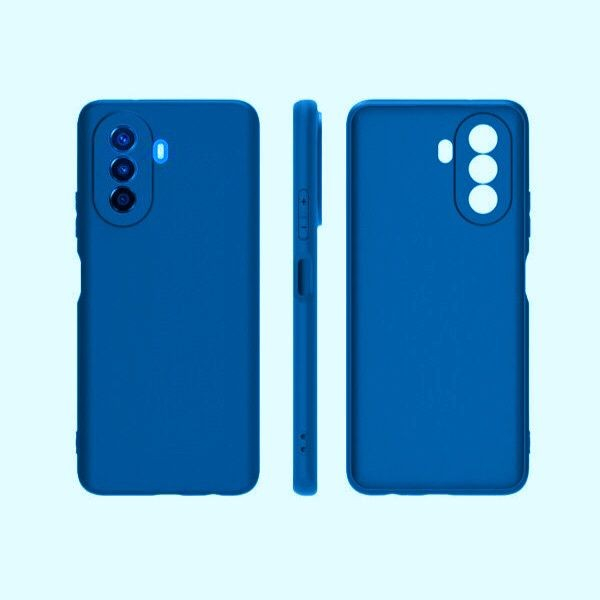 Husa pentru Huawei NOVA Y70, Flippy, Liquid Silicone, cu Microfibra pe interior, Protectie Antisoc, Navy Blue [6]