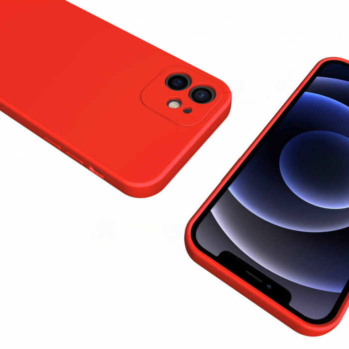 Husa pentru Samsung Galaxy A33 5G, Flippy, Liquid Silicone, cu Microfibra pe interior, Protectie Antisoc, Rosu [4]