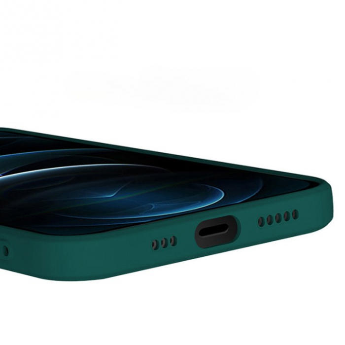 Husa pentru Samsung Galaxy A33 5G, Flippy, Liquid Silicone, cu Microfibra pe interior, Protectie Antisoc, Verde inchis [5]