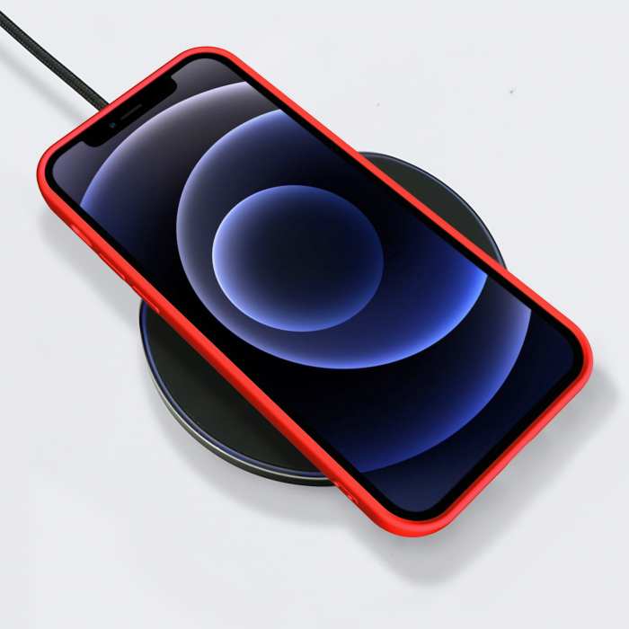 Husa pentru Samsung Galaxy S22, Flippy, Liquid Silicone, cu Microfibra pe interior, Protectie Antisoc, Rosu [2]