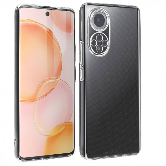 Husa Protect Plus pentru Huawei NOVA 9 SE, Flippy, Silicon Subtire, Transparenta [1]