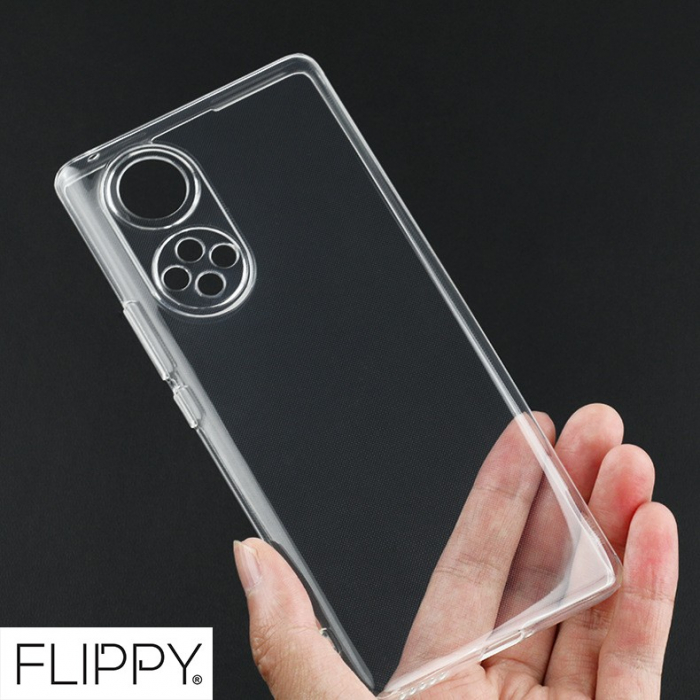 Husa Protect Plus pentru Huawei NOVA 9 SE, Flippy, Silicon Subtire, Transparenta [3]