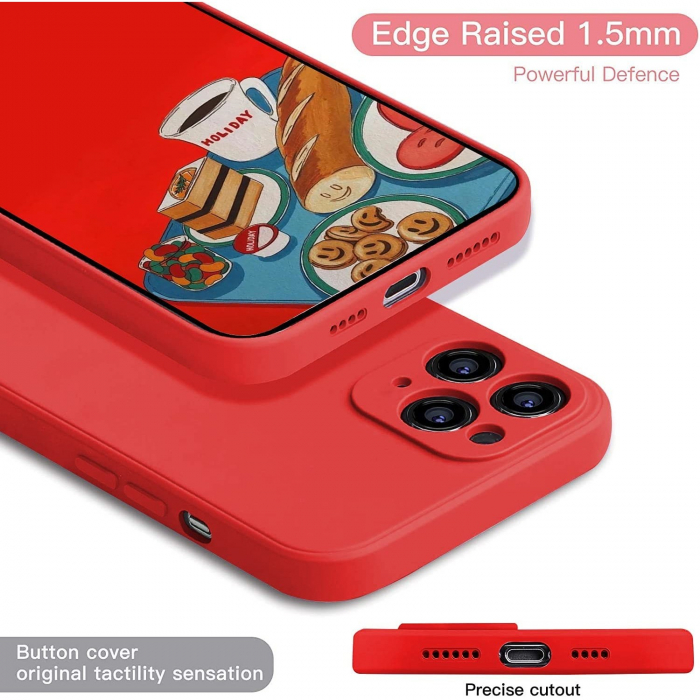 Husa protectie compatibila cu Apple iPhone 11 Pro Liquid Silicone Case Rosu [13]