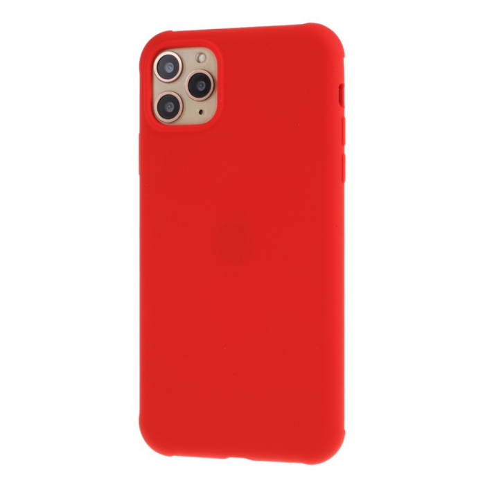 Husa protectie compatibila cu Apple iPhone 11 Pro Liquid Silicone Case Rosu [3]