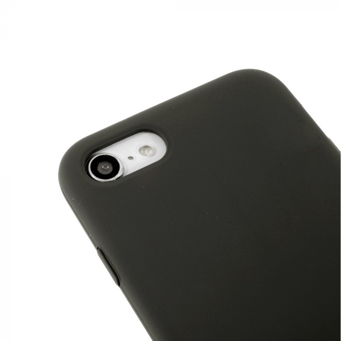 Husa protectie compatibila cu Apple iPhone 7/8/SE 2020 Liquid Silicone Case Negru [15]
