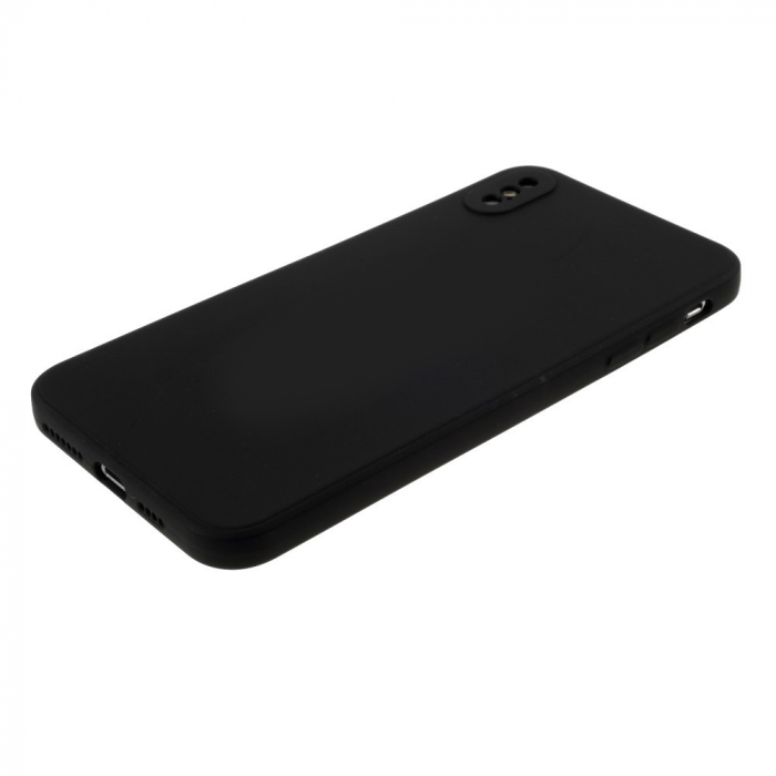 Husa protectie compatibila cu Apple iPhone X Liquid Silicone Case Negru [5]
