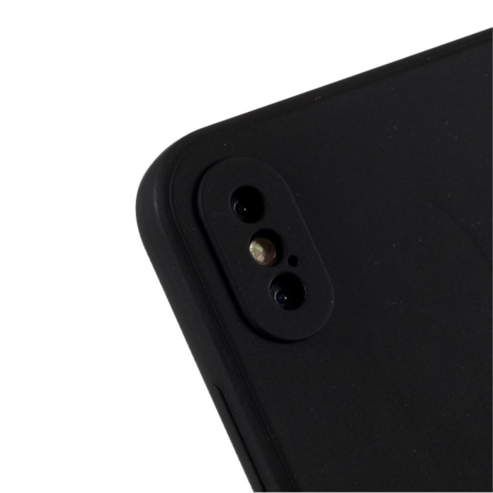Husa protectie compatibila cu Apple iPhone X Liquid Silicone Case Negru [4]