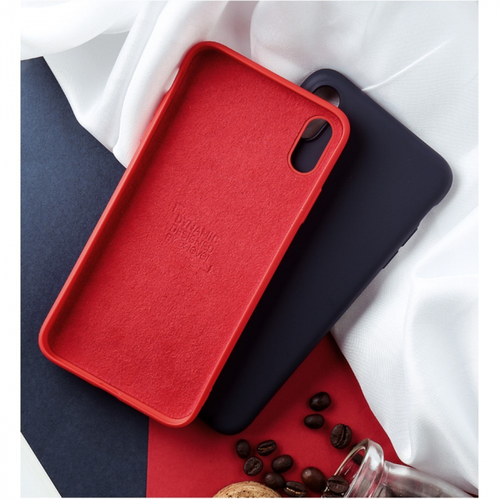 Husa protectie compatibila cu Apple iPhone X/XS Liquid Silicone Case Rosu [25]