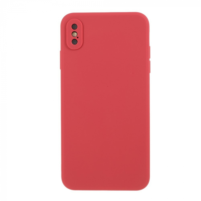 Husa protectie compatibila cu Apple iPhone X/XS Liquid Silicone Case Rosu [18]