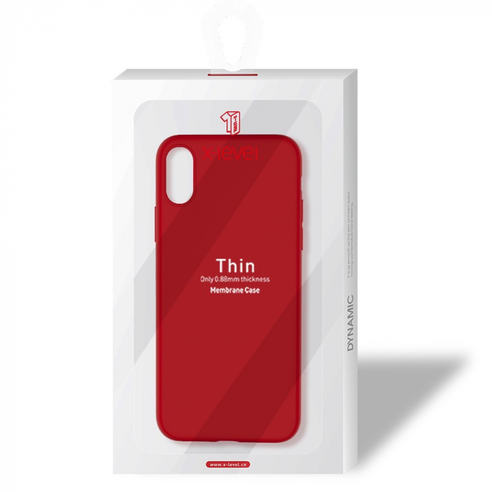 Husa protectie compatibila cu Apple iPhone X/XS Liquid Silicone Case Rosu [17]