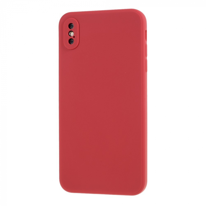 Husa protectie compatibila cu Apple iPhone X/XS Liquid Silicone Case Rosu [19]