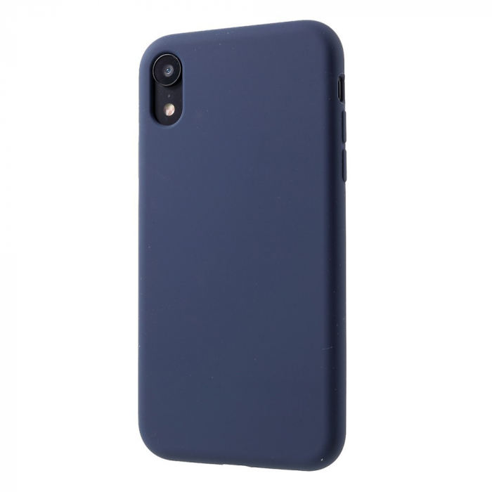 Lichidare Husa protectie compatibila cu Apple iPhone XR Liquid Silicone Case Albastru inchis [4]