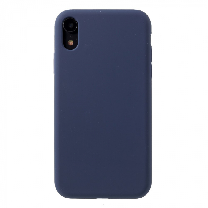 Lichidare Husa protectie compatibila cu Apple iPhone XR Liquid Silicone Case Albastru inchis [2]