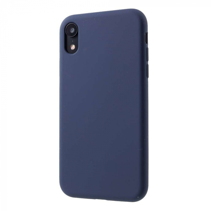 Husa protectie compatibila cu Apple iPhone XR Liquid Silicone Case Albastru inchis [15]
