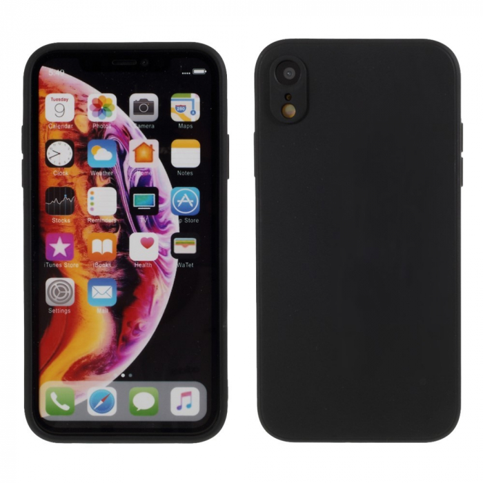 Husa protectie compatibila cu Apple iPhone XR Liquid Silicone Case Negru [2]