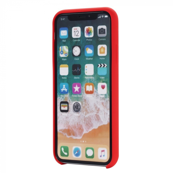 Husa protectie compatibila cu Apple iPhone XR Liquid Silicone Case Rosu [8]