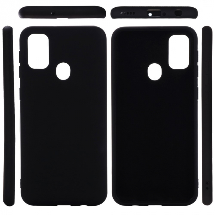 Husa protectie compatibila cu Huawei P Smart 2020 Liquid Silicone Case Negru [6]
