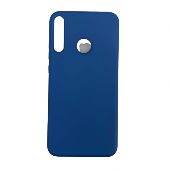 Husa protectie compatibila cu Huawei P40 Lite E Liquid Silicone Case Albastru inchis [5]