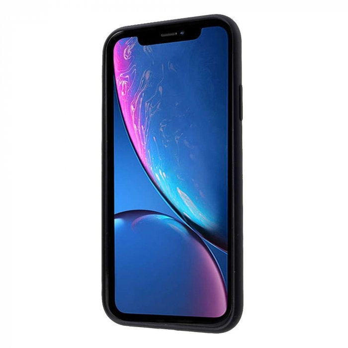 Husa protectie compatibila cu Huawei Y5 2019 Liquid Silicone Case Negru [2]