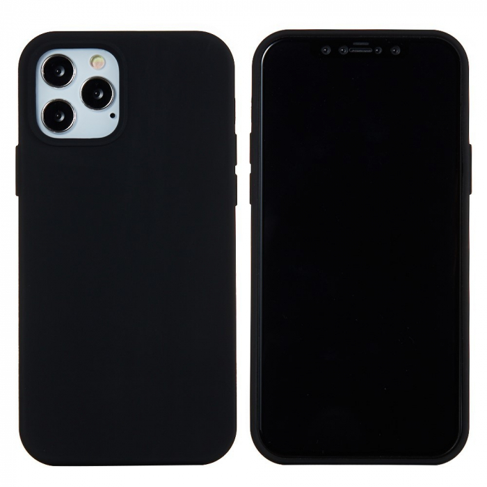 Husa protectie compatibila cu Huawei Y5 2019 Liquid Silicone Case Negru [1]