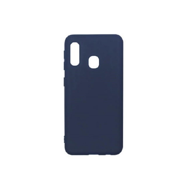 Husa protectie compatibila cu Samsung A20E Liquid Silicone Case Albastru inchis [3]