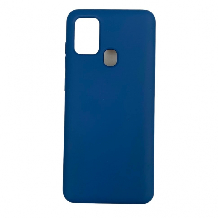 Husa protectie compatibila cu Samsung A21S Liquid Silicone Case Albastru inchis [4]