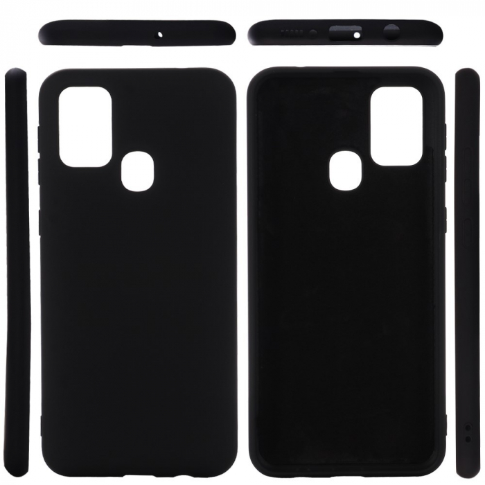 Husa protectie compatibila cu Samsung Galaxy A21S Liquid Silicone Case Negru [3]