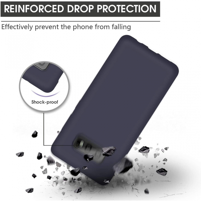Husa protectie compatibila cu Samsung S10 E Liquid Silicone Case Albastru inchis [7]