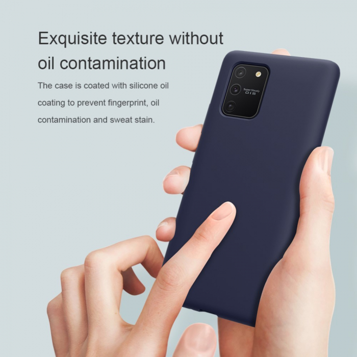 Husa protectie compatibila cu Samsung S10 Lite Liquid Silicone Case Albastru inchis [8]