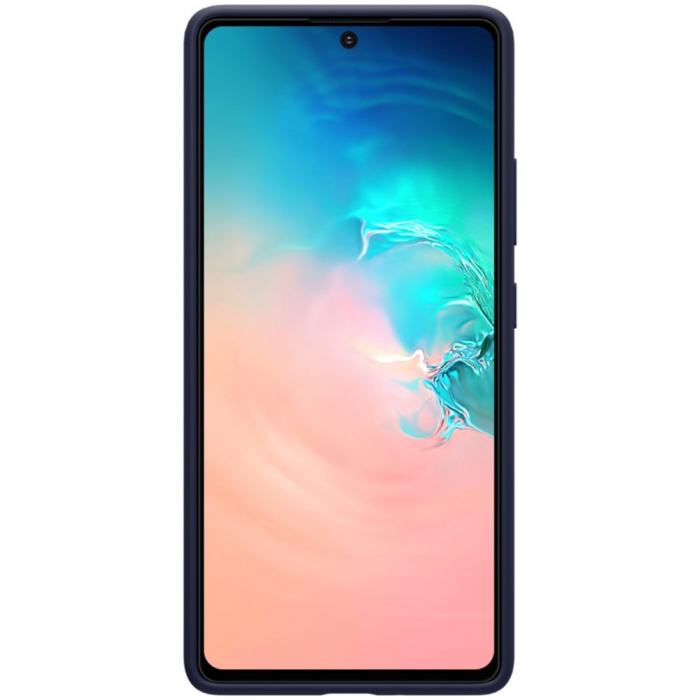 Husa protectie compatibila cu Samsung S10 Lite Liquid Silicone Case Albastru inchis [4]