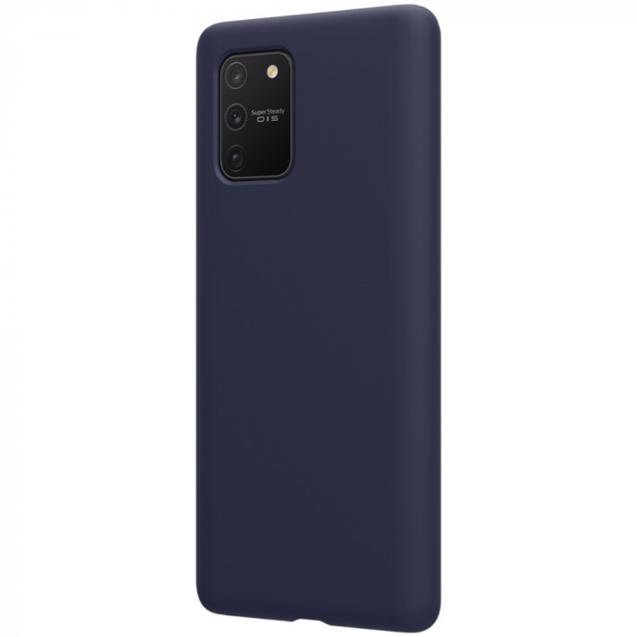Husa protectie compatibila cu Samsung S10 Lite Liquid Silicone Case Albastru inchis [3]