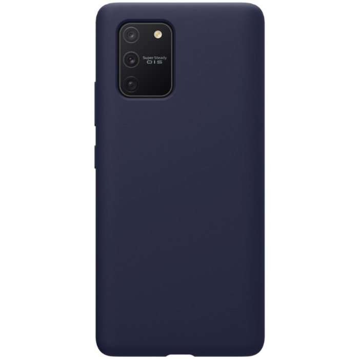 Husa protectie compatibila cu Samsung S10 Lite Liquid Silicone Case Albastru inchis [2]