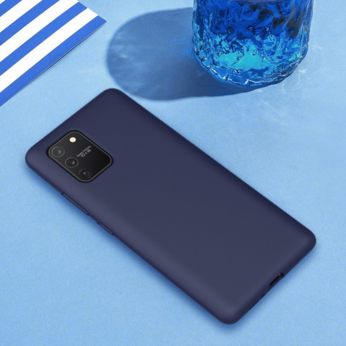 Husa protectie compatibila cu Samsung S10 Lite Liquid Silicone Case Albastru inchis [7]