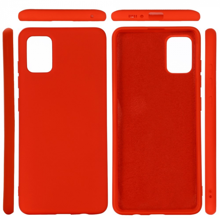 Husa protectie compatibila cu Samsung S10 Lite Liquid Silicone Case Rosu [6]