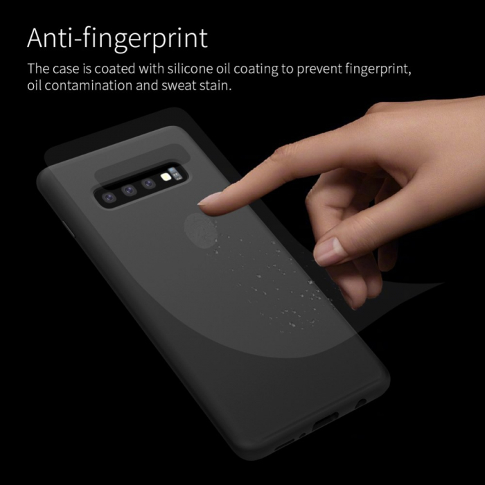 Husa protectie compatibila cu Samsung S10 Plus Liquid Silicone Case Albastru inchis [13]