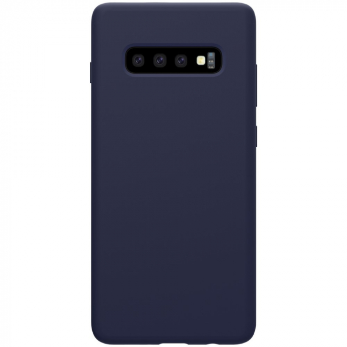 Husa protectie compatibila cu Samsung S10 Plus Liquid Silicone Case Albastru inchis [1]