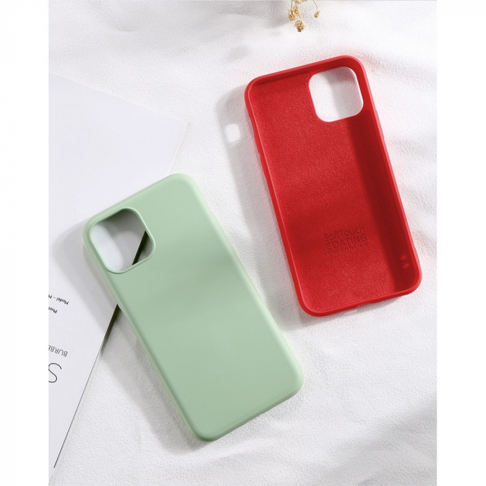Husa protectie Flippy compatibila cu Apple iPhone 11 Liquid Silicone Case Rosu [10]