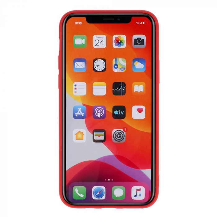 Husa protectie Flippy compatibila cu Apple iPhone 11 Liquid Silicone Case Rosu [4]